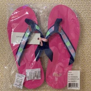 Vineyard Vines Patchwork Whale Flip Flops
